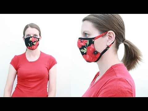 Sew a Stretch Knit Fabric Face Mask: GREAT FIT! COMFORTABLE! FREE PATTERN in 5 SIZES