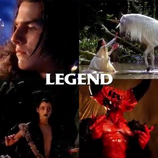 Director Ridley Scott’s dark fantasy epic ‘Legend’ starring Tim Curry, Tom Cruise, Billy Barty, Robert Picardo, and Mia Sara opened in theaters in North America on this day 40 years ago🦄 ⚔️ 😈  "𝚃𝚑𝚎 𝚍𝚛𝚎𝚊𝚖𝚜 𝚘𝚏 𝚢𝚘𝚞𝚝𝚑 𝚊𝚛𝚎 𝚝𝚑𝚎 𝚛𝚎𝚐𝚛𝚎𝚝𝚜 𝚘𝚏 𝚖𝚊𝚝𝚞𝚛𝚒𝚝𝚢."  TRIVIA: Ridley Scott was inspired to cast Tim Curry as Darkness after seeing 'The Rocky Horror Picture Show'. Scott also considered casting Curry's TRHPS co-star Richard O'Brien as Meg Mucklebones, but went with Ro