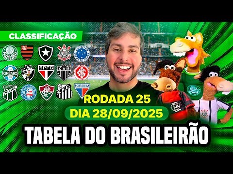 ⚽️ TABELA CLASSIFICAÇÃO DO BRASILEIRÃO 2025 - CAMPEONATO BRASILEIRO HOJE 2025 BRASILEIRÃO SÉRIE A