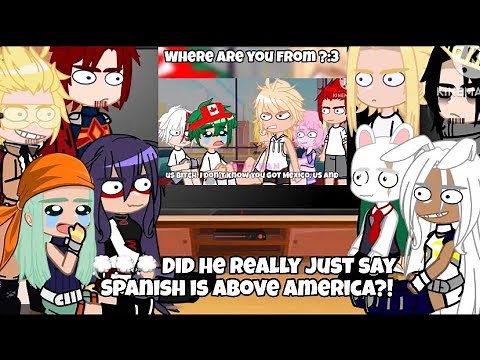 Pro heroes, LOV and Parents react to Where are you from? :3 || mha/bnha || Gacha Club/Life || my AU