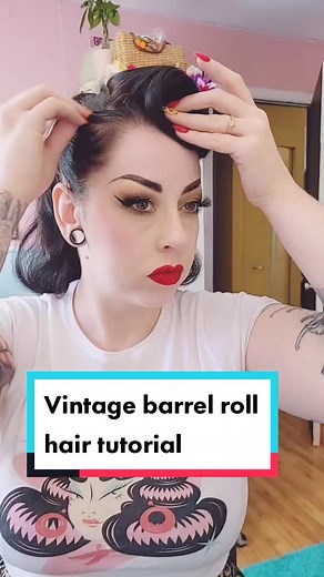 Vintage Hairstyle Tutorial | Barrel Roll Hair