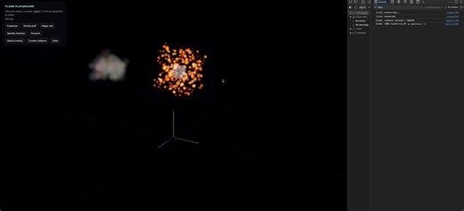 Introducing Plume, Niagra for @threejs A modern vfx library for your #threejs games.- Pure GPU particle systems via WebGPU + TSL. No CPU fallback, no JS per-particle math. Scale to hundreds of thousands of particles without burning the main thread.- each emitter is a SoA storage buffer + two compute kernels (spawn/update) wired together from composable modules — spawn rate, init velocity, gravity, drag, color-over-life, etc. Add modules, get behavior. Remove them, get less.- What makes it differ