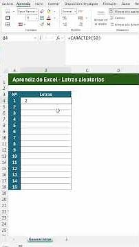 Generate random letters in Excel