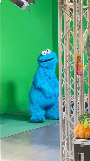 Cookie Monster and Zoe at Sesame Street