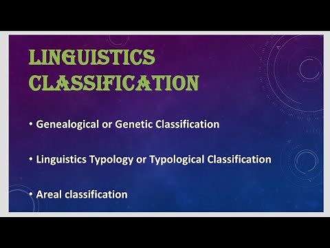 Linguistics Classification(Genetic, Typological and Areal Classification)