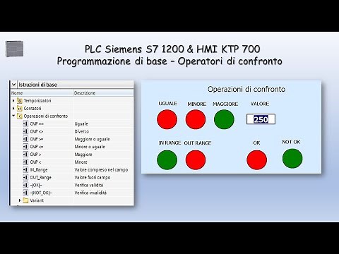 PLC Siemens S7 1200 & HMI - Operatori di confronto