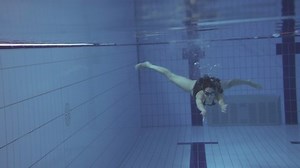 Underwater Shot Woman Swimming Indoor Pool Stock Footage Video (100% Royalty-free) 1033265204 | Shutterstock