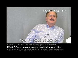 Watch MyPillow CEO Mike Lindell MELT DOWN in a 2023 Deposition for Eric Coomer Dominion Defamation