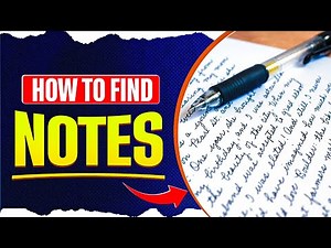How to find Notes