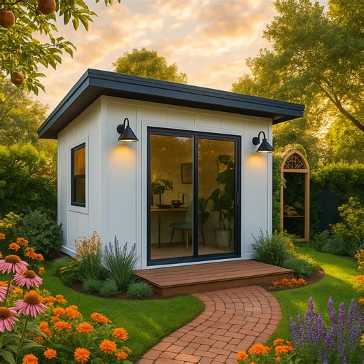 10x10 Garden Shed Plans PDF, Modern Backyard Office Plan Digital Download - Etsy