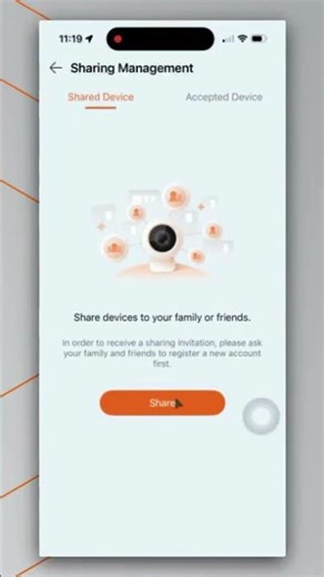 Share a device in OV Connect