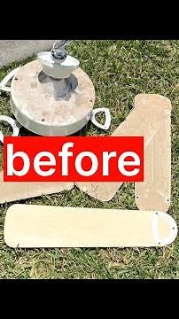 Bet you didn't know you could do THIS with an old ceiling fan!