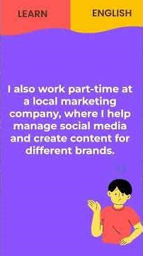 Tell Me About Yourself - College Student Interview English | #learnenglish #viral