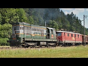 Vlaky Slovensko - Kocúre, Vectron, Dvojička a Skúter na trati ŽSR 180 #train, #railway