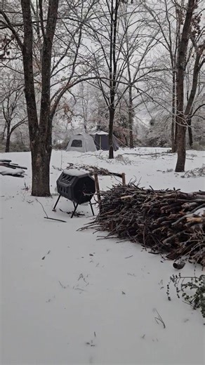 Incoming lesson...DO NOT stand under trees in an ice winter storm. 😳😳😳😩 Using myself as an example. Im okay. Watch until the end. Tiny Dreamer Homestead #tinydreamerhomestead | Jennifer Fuist
