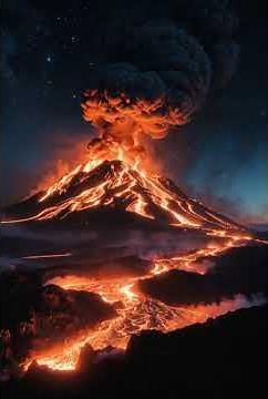 Epic Volcano Eruption in 4K – Dramatic Nighttime Cinematic