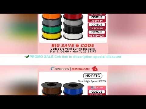 KINGROON Newest HS-PETG 3D Printer Filament 1.75mm High Speed 3D Printinng Material Hyper PETG 5KG 1