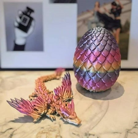 3D Printed Dragon Egg Crystal Dragon Fidget Toy Full Articulated Dragon Mystery Dragon Eggs with Dragon Inside Home Office Desk Decor Adults Kids Gifts Toys (Laser Colorful) Christmas - Walmart.ca