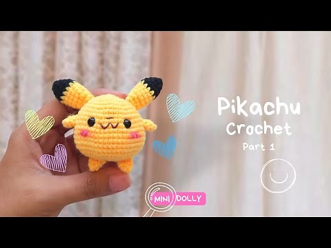 Pikachu Crochet (1/2) | Amigurumi for beginners | Pokemon