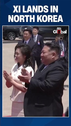 Xi Jinping Arrives in North Korea as Kim Jong Un Stages Grand Welcome in Pyongyang. | #shorts