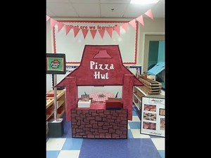 Dramatic Play Restaurant: Pizza Hut DIY Tutorial (small version of original structure)
