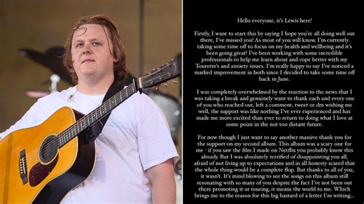 Come sta Lewis Capaldi, affetto da Sindrome di Tourette: il cantante aggiorna sulla sua salute