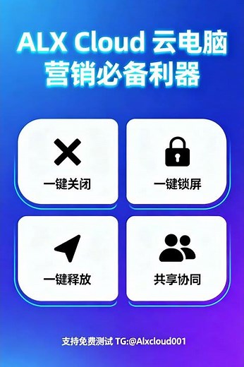 海外云电脑 #云电脑网页版#海外云电脑#免费测试云电脑#虚拟电脑#远程电脑#云电脑网页版#无痕云电脑#无影云电脑 TG: @Alxcloud001