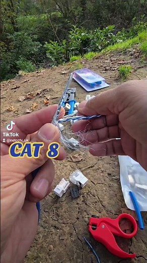 Cat8 network data cable 💻🌐 #tech #networking