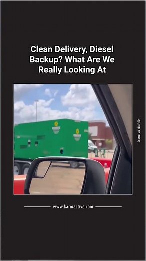 Amazon EV Fleet Seen Near Rental Generator Equipment