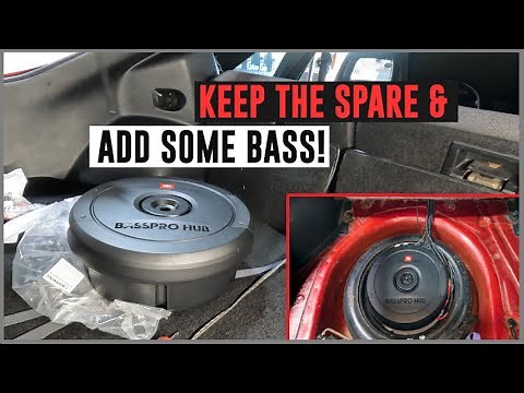 11" JBL BassPro Hub Subwoofer Install in 1991 Fox Body Mustang (Spare Tire Well Sub) - TIPS05E48