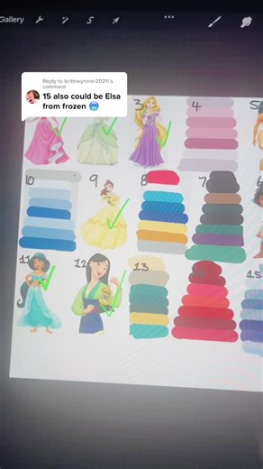 Reply to @brittneyrorer2021 u got it! #fyp #disney #procreate #disneyprincess #frozen #elsa