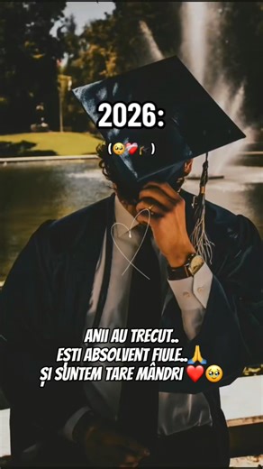 Cand anii sunt numere si Fiul tau e Absolvent deja..🥹