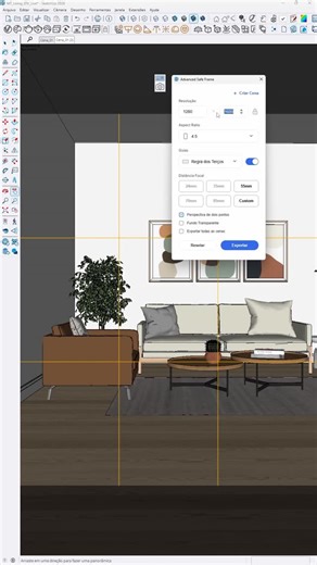 Henrique Barros | 3D, Render e Archviz on Instagram: "Esse é o Print que a IA precisa 😍 Por que o frame certo melhora MUITO o resultado? Quando você entrega uma imagem bem enquadrada: ✔️ponto de fuga claro ✔️proporção consistente ✔️leitura visual limpa ✔️hierarquia de elementos A IA não precisa inventar nada. Ela só “embeleza” o que já está correto. Você NUNCA vai conseguir gerar algo bonito de um render ruim. É por isso que um plugin como o Advanced Safe Frame faz sentido em um Workflow profis