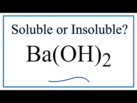 Is Ba(OH)2 Soluble or Insoluble in Water?