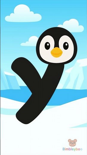 ABC Song with Penguins 🐧🔠 Uppercase Letters A to Z Fun Alphabet Song Bimbleyboo #shorts