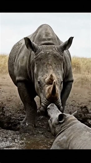 Brave Rhinoceros Faces GIANT Crocodile in EPIC Battle to Save Baby Rhinoceros 🦏
