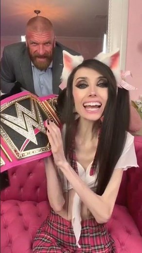 Eugenia Cooney Gets Custom WWE Title From Triple H (AI GENERATED VIDEO) #shorts