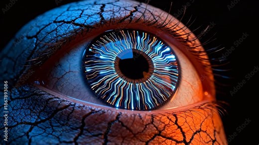 cybernetic eye with circuit design