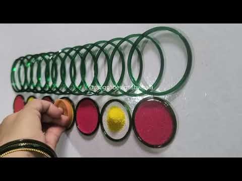 UNIQUE BANGLE RANGOLI DESIGN FOR FESTIVALS | SIMPLE RANGOLI ART