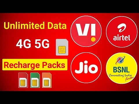 Best Recharge Plans Unlimited 4G 5G Data Packs Jio Airtel Vodafone Idea BSNL Recharge Plans Data
