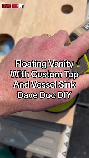 Ill take a floatong vanity over a pedestal sink any day! #diy #bathroom #vesselsink #floatingvanity #handyman