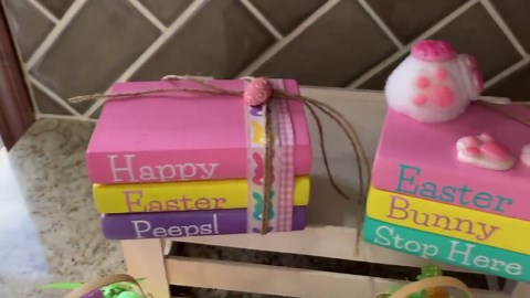 Easter Mini Wood Books Tiered Tray Decor - Etsy