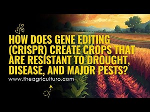 How does gene editing (CRISPR) create crops that are resistant to drought, disease, and major pests?