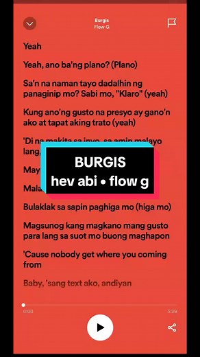 Burgis by Hev Abi & Flow G Lyrics