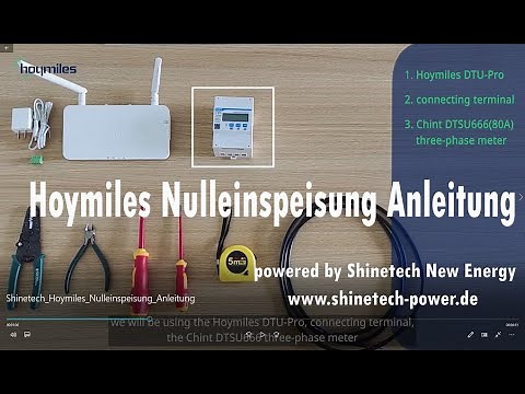 Shinetech Hoymiles Nulleinspeisung Anleitung
