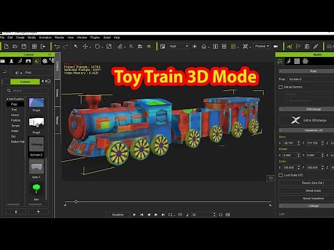 iclone 7/8 Toy Train 3D Models | 3ds max toy train model | iclone 8 tutorials | iclone 7 train model