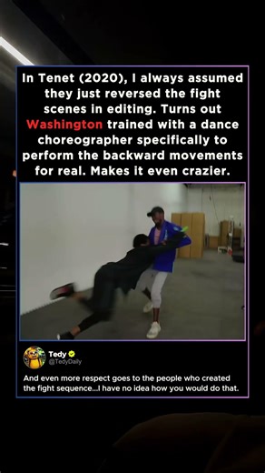 n Tenet (2020), I always assumed they just reversed the fight scenes in editing turns out that