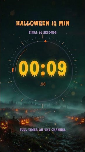 Halloween 10 Minute Timer — Final 30 Seconds 🎃 Countdown with Alarm #shorts