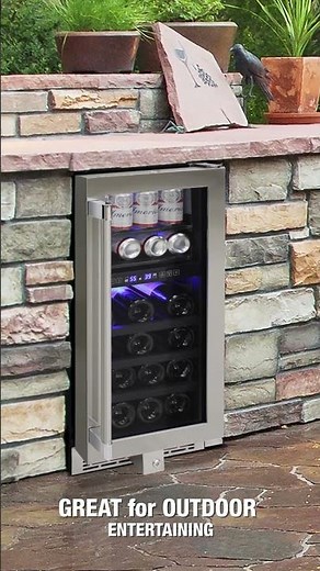 Outdoor entertaining made easy with this indoor/outdoor wine & beverage cooler