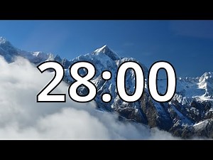 28 Minutes Winter Timer Countdown With Music and Alarm (Simple Beep)
